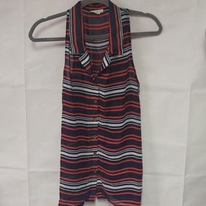 3/$20 Thyme & Honey striped collar button down t…